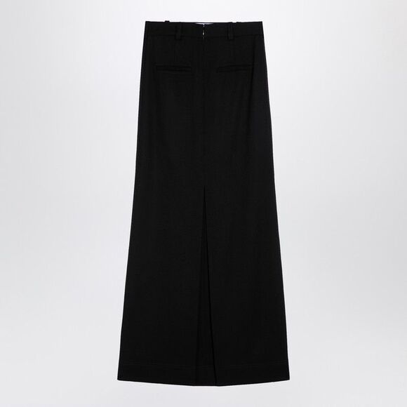 Victoria Beckham Black Wool-Blend Long Skirt Women - Picture 2 of 2